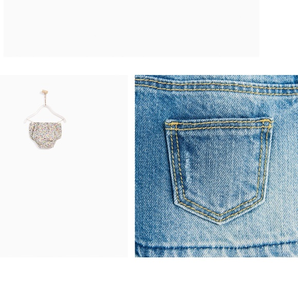 Zara kids denim skirt with briefs and lace patches - Picture 5 of 5